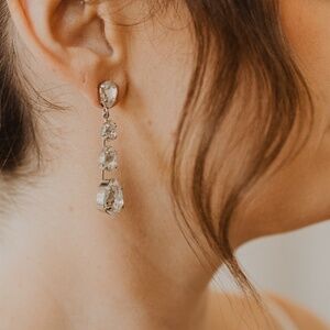 Ti Adoro Silver Drop Wedding Earring